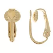 Orecchini a clip per orecchie non forate 16x7 mm - dorato x2