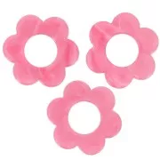 Pendente fiore in acrilico 18 mm - Rosa perlato x1