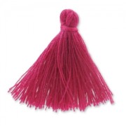 Pompon in lana 27-30 mm Dark Fuschia x1