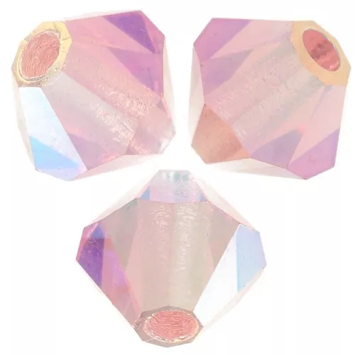Biconi Preciosa 4 mm - MC Bead Rondell - Rose peach AB 2X x30
