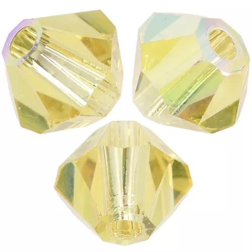 Biconi Preciosa 4 mm - MC Bead Rondell - Acid yellow AB x30