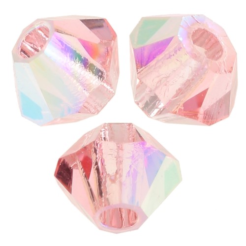 Biconi Preciosa 3 mm - MC Bead Rondell - Rose Peach AB x30
