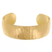 Base per bracciale bombata martellato ottone 19 x 150 mm x1