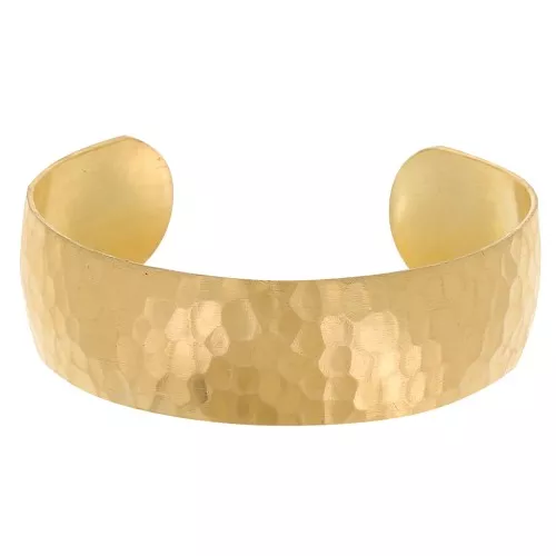Base per bracciale bombata martellato ottone 19 x 150 mm x1