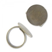 Anello regolabile con supporto 18 mm bronzo x1|raw }}