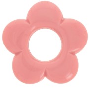 Pendente forma di fiore da 21 mm in resina opaca - Rosa salmone x1