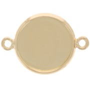 Distanziatore per cabochon a base piatta 12 mm - dorato x1|raw }}