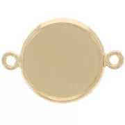 Distanziatore per cabochon a base piatta 12 mm - dorato x1