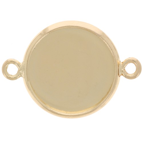 Distanziatore per cabochon a base piatta 12 mm - dorato x1