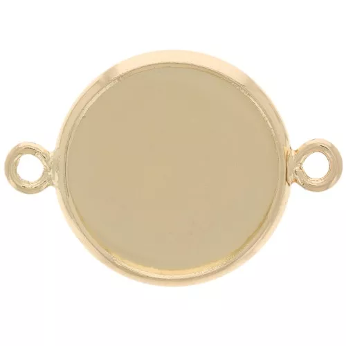 Distanziatore per cabochon a base piatta 12 mm - dorato x1