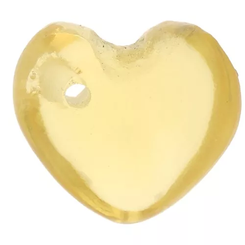 Zecchino cuore 10 mm imitazione pietra semipreziosa - Hydro Citrine x1