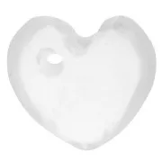 Zecchino cuore 10 mm - Cristallo di rocca x1