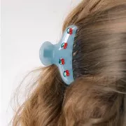 Fermaglio a coccodrillo 42x79 mm in acrilico traslucido - Blu ghiaccio x1