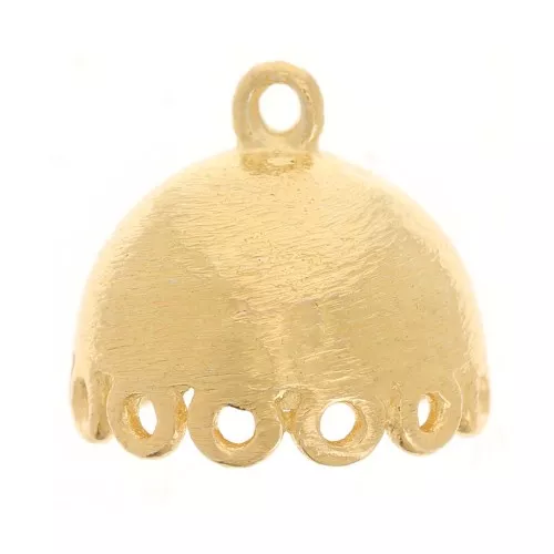 Pendente Jhumka 12 anelli - 11x12 mm - Dorato con oro fino x1