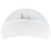 Fermaglio a coccodrillo 85x45 mm a mezzaluna - Acrilico opaco - Bianco marmorizzato x1