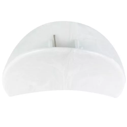 Fermaglio a coccodrillo 85x45 mm a mezzaluna - Acrilico opaco - Bianco marmorizzato x1