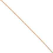 Catena in ottone con strass in cristallo tagliato da 2,10 mm - Dorata - Colore albicocca, 50 cm