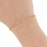 Catena in ottone grezzo con strass di cristallo tagliato 2,10 mm Albicocca x50cm