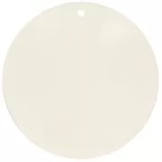 Pendente rotondo ondulato in acrilico 34 mm - Ecru x1