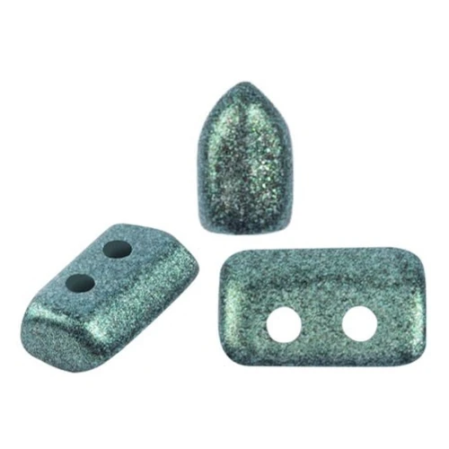 Perle in vetro Piros® di Puca® 2x5 mm - Stardust Green x10g