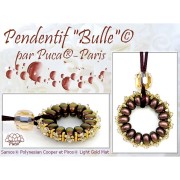 Perle in vetro Samos® di Puca® 7x5 mm - Polynesian Burgundy x10g