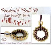 Perle in vetro Samos® di Puca® 7x5 mm - Polynesian Burgundy x10g