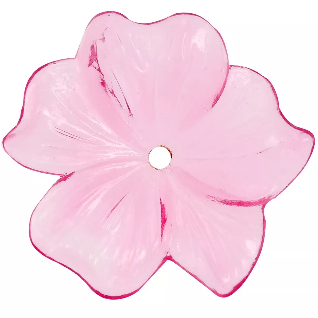 50 Perline A Forma Di Fiore In Resina Traslucida, 5 Petali, Colori Assortiti, 11x11,5 Mm, Foro 1,2 Mm Per Gioielli Fai Da Te