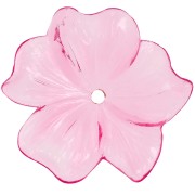 Pendente a forma di fiore in resina trasparente 23 mm - Rosa x1