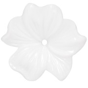Pendente a forma di fiore in resina opaca 23 mm- Bianco x1