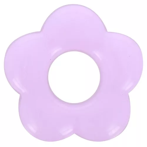 Pendente forma di fiore in acrilico traslucido da 20 mm - Viola x1
