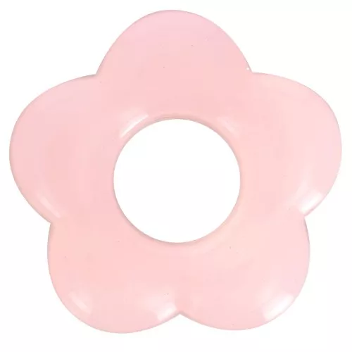 Pendente forma di fiore in acrilico traslucido da 20 mm - Rosa x1