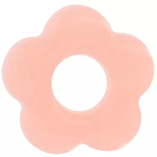 Pendente a forma di fiore in acrilico traslucido da 20 mm - Rosa vintage x1