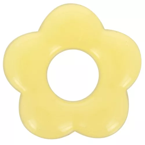 Pendente fiore in acrilico traslucido da 20 mm - Giallo x1