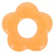 Pendente forma di fiore in acrilico traslucido da 20 mm - Arancione x1