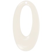 Pendente ovale in resina opaca 47x26 mm - Avorio x1