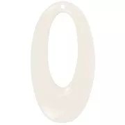 Pendente ovale in resina opaca 47x26 mm - Avorio x1