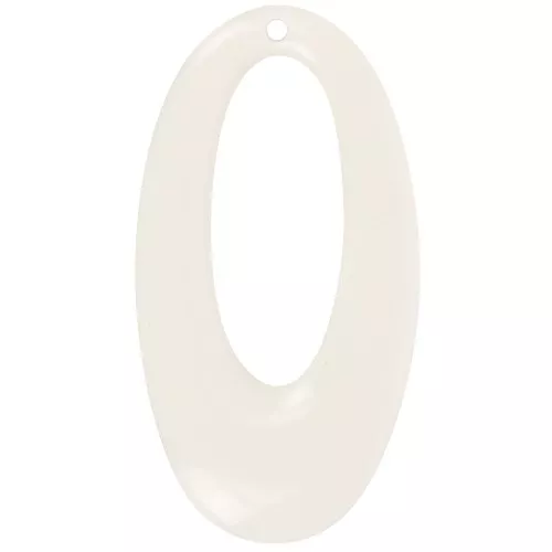 Pendente ovale in resina opaca 47x26 mm - Avorio x1