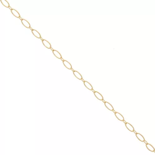Catena forzatina ovale da 2,4 mm - Gold filled x20cm