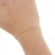 Catena forzatina ovale da 2,4 mm - Gold filled x20cm