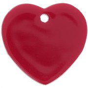 Zecchino cuore in acrilico 15x16,5 mm 15x16,5 mm - Rosso x1