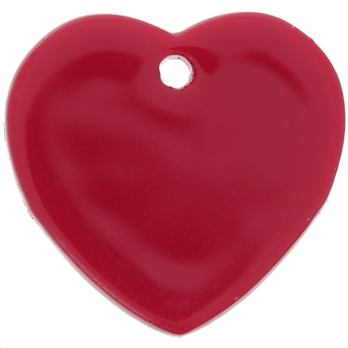 Zecchino cuore in acrilico 15x16,5 mm 15x16,5 mm - Rosso x1