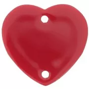 Distanziatore cuore 15x16,5 mm acrilico - Rosso x1