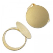 Anello da attadare sotto il piatto 18 mm dorato con oro fino x1