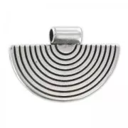 Pendente mezzo anello 23x35 mm Placcatura Argento Antico x1