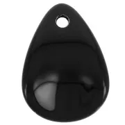 Zecchini petali di fiori curvi da 17 mm in acrilico - Nero x15