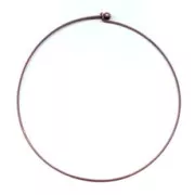 Girocollo con chiusura a pallina 1.6 mm 12 cm rame antico