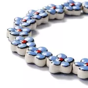 Perla fiore in ceramica 17 mm - Fiordaliso x1