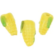 Perla di vetro di mais 17x8,5 mm - Giallo x1