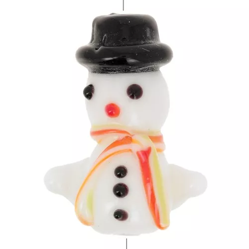 Beadery Perline A Forma Di Pupazzo Di Neve, Sfaccettate, 2x1 Cm, Confezione Da 12 Pezzi, Per Creare Gioielli Fai Da Te