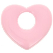 Pendente cuore in ottone 16x18 mm - Rosa x1